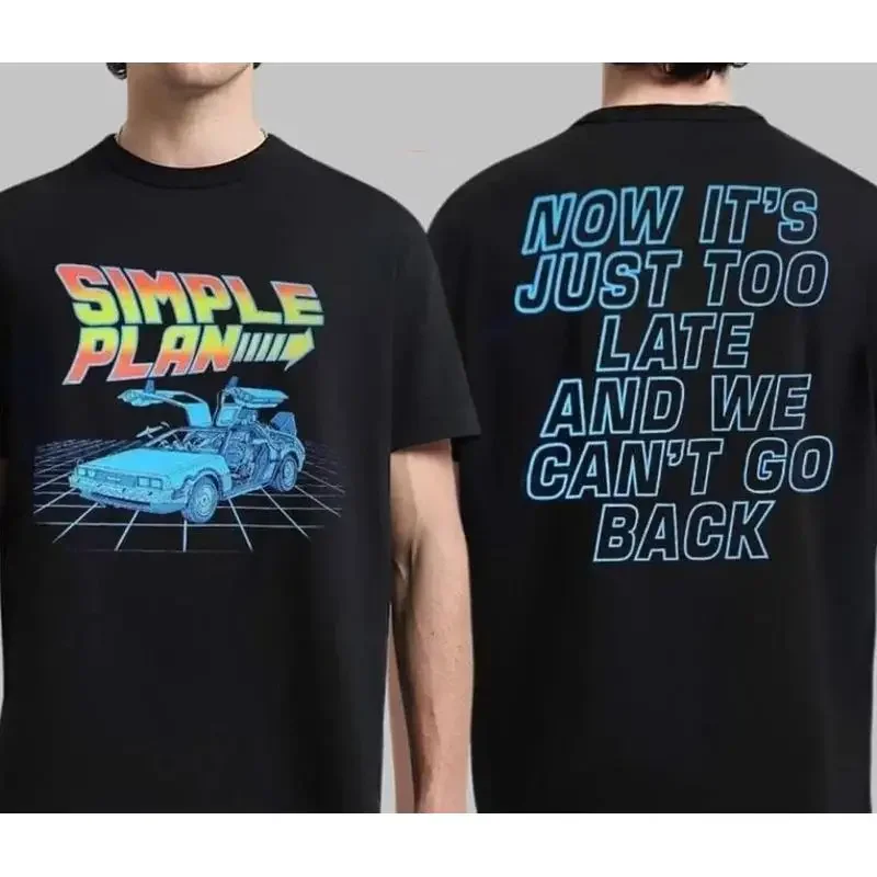 Simple Plan Japan Tour 2025 Back To Future Style Graphic Tee Unisex