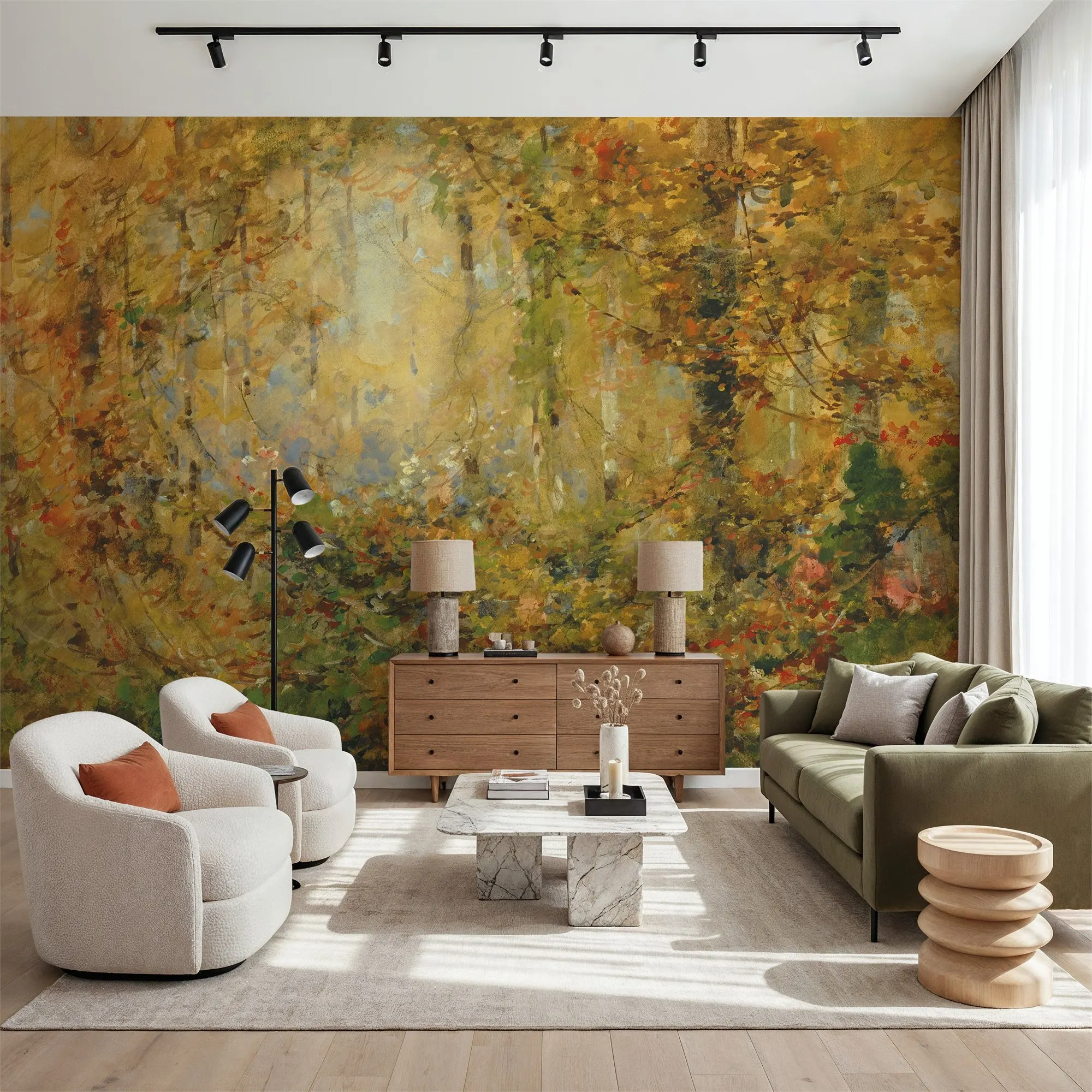 Custom Autumn Tangle Wallpaper for Walls Made to Measure Large Wall Mural