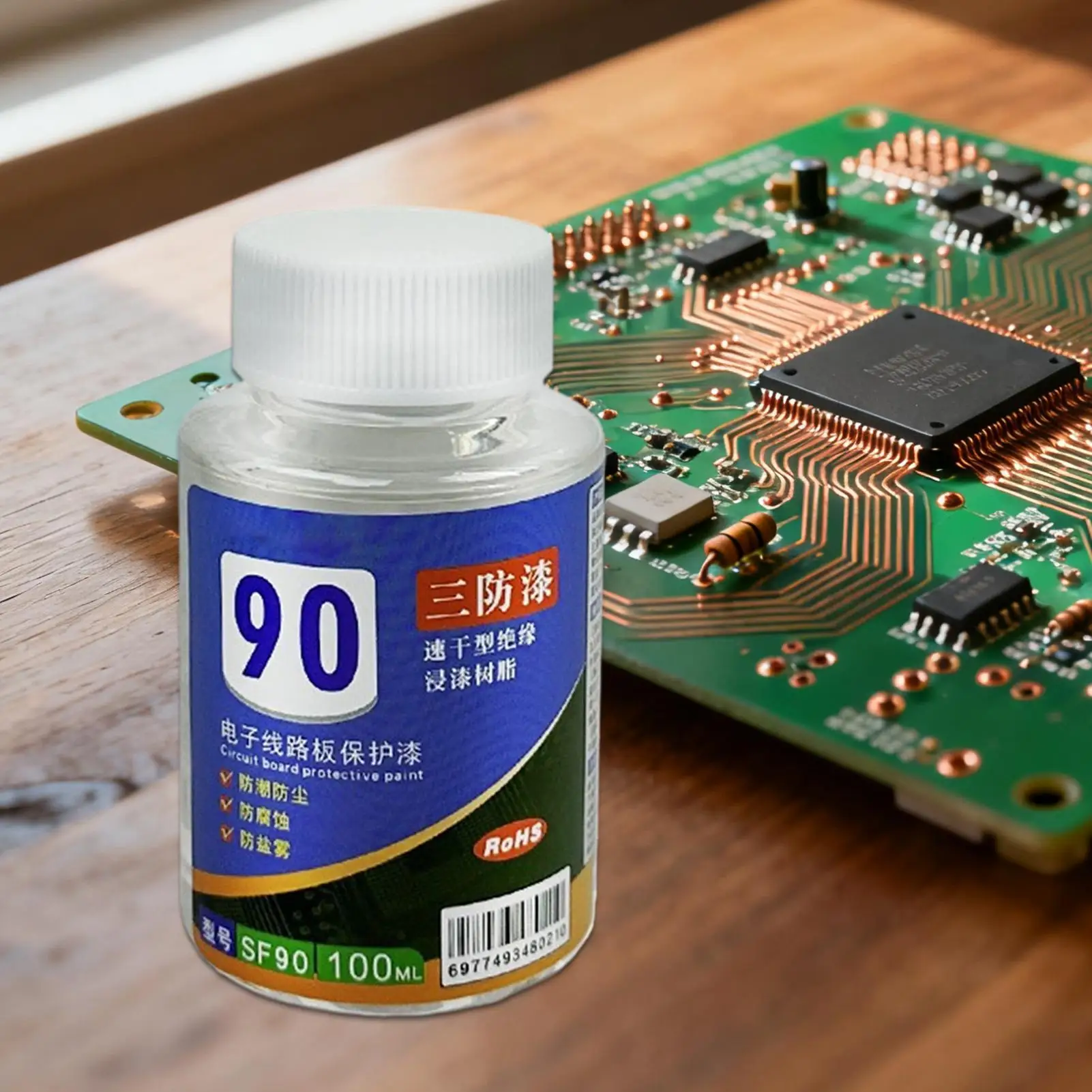 Conformal Coating for Electronics 100ml Waterproof Clear Conformal Coating PCB Insulating Varnish for Circuit Board Motherboard