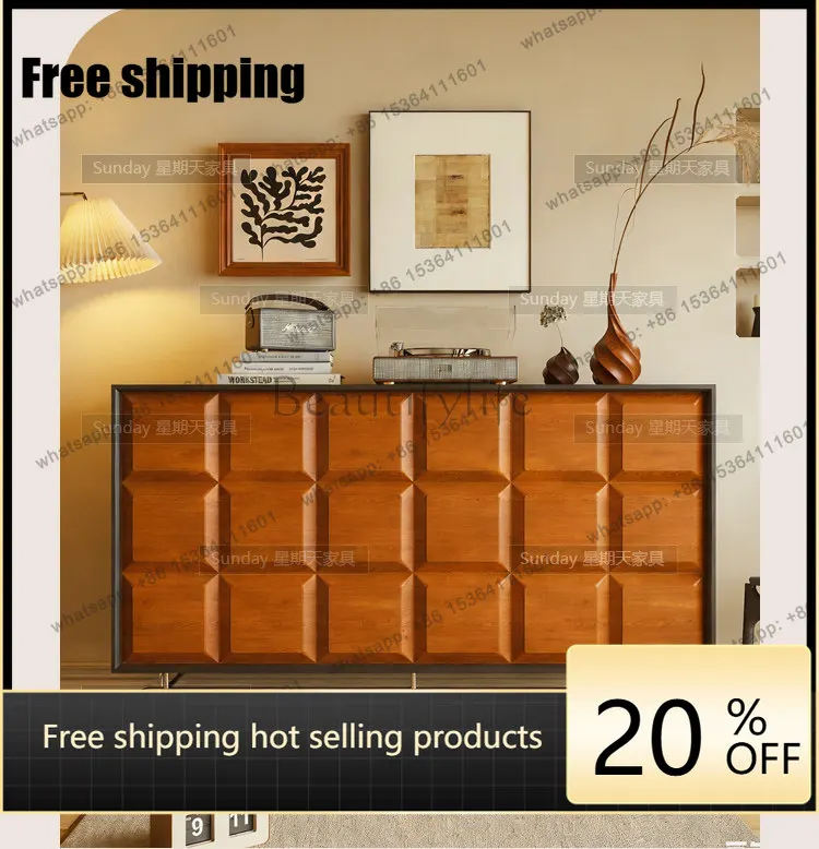 Factory Direct Chocolate Shaped Bucket Cabinet Medieval Light Luxury Living Room Dining Side Cabinet