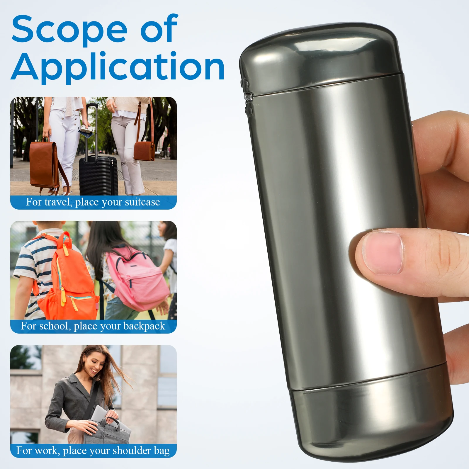 Tragbares Sonnenbrillenetui aus Aluminium mit Hartschale, kompakte Brillenbox aus Metall, Reise-Sicherheits-Brillenhalter, Organizer