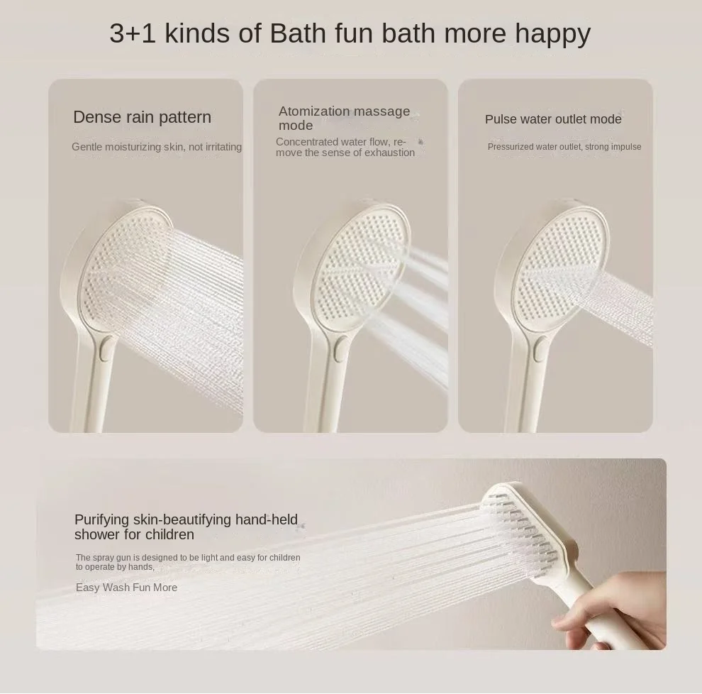 Inteligentny zestaw słuchawek prysznicowych z miedzianym rdzeniem głównym, stałą temperaturą i wylotem wody, wyposażony w rdzeń filtra.