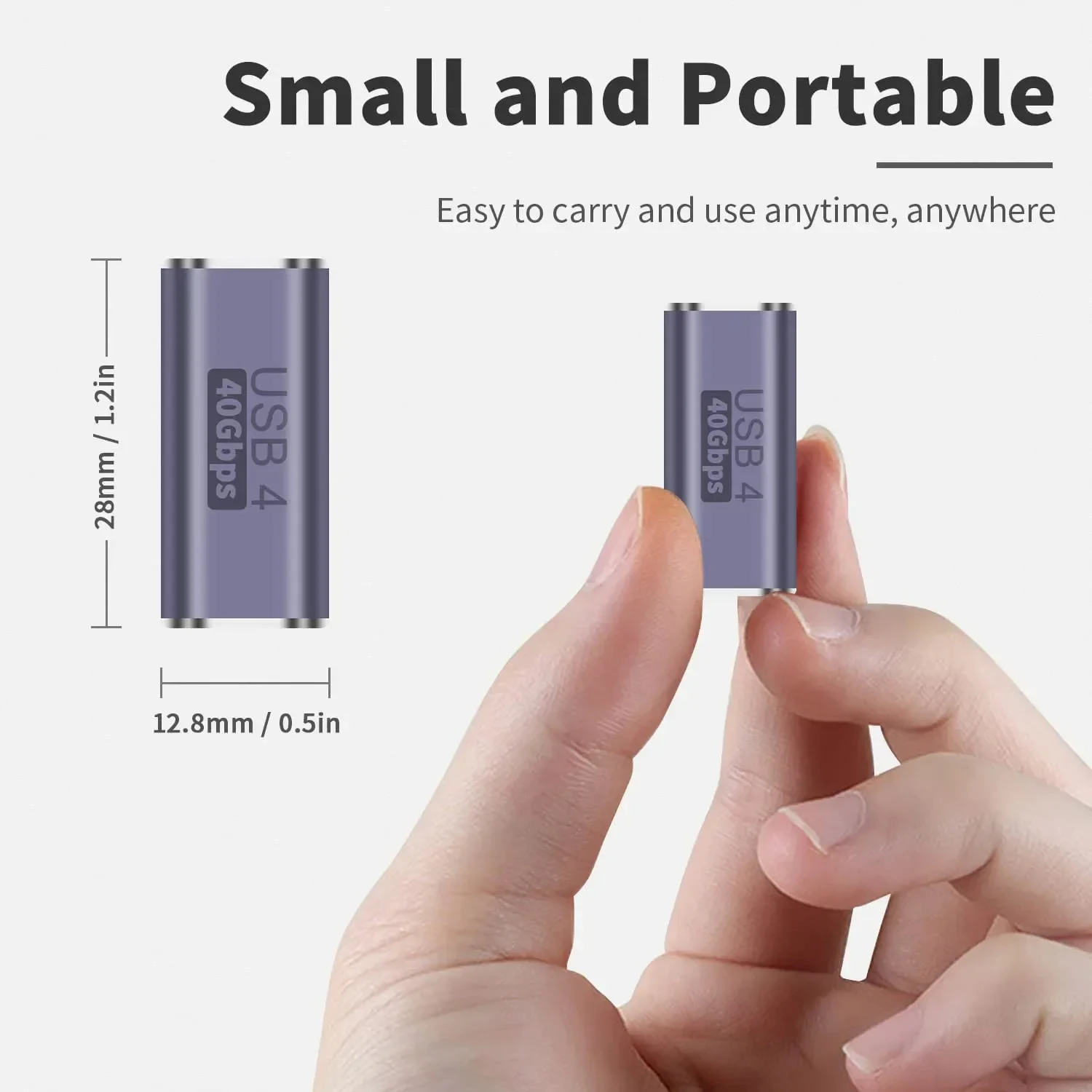 USB C أنثى إلى أنثى مقرنة المقرنة موسع 8K فيديو 100 واط شحن سريع لكابل USB4 Thunderbolt 4 40Gbps 3.2 OTG محول