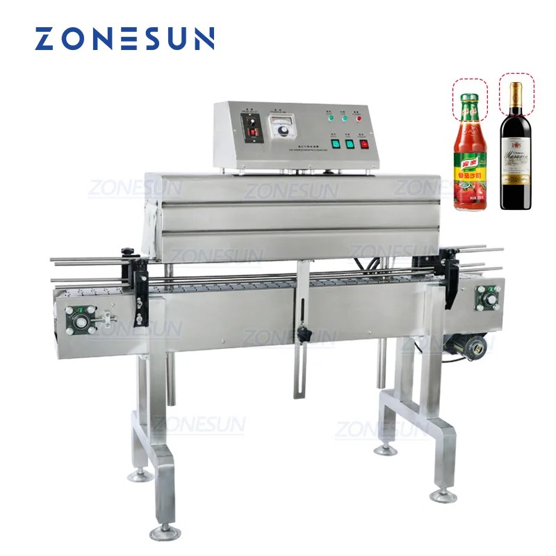 

ZONESUN ZS-SX405 Automatic Bottleneck Cover Label Tunnel Electric Heat Shrinking Machine PP PVC Film Packaging Machine