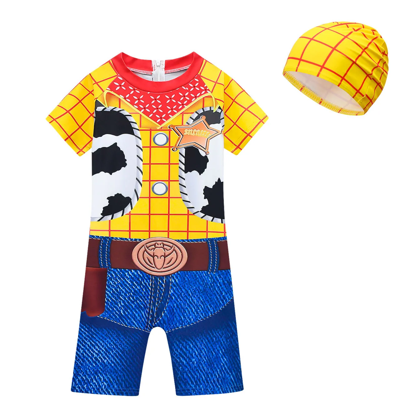 New Summer Toy Story 4 Boys Jessie Sports suit Cartoon swimsuit Baby girls Swimming Cowgirl Costume Buzz Lightyear Clothes Set