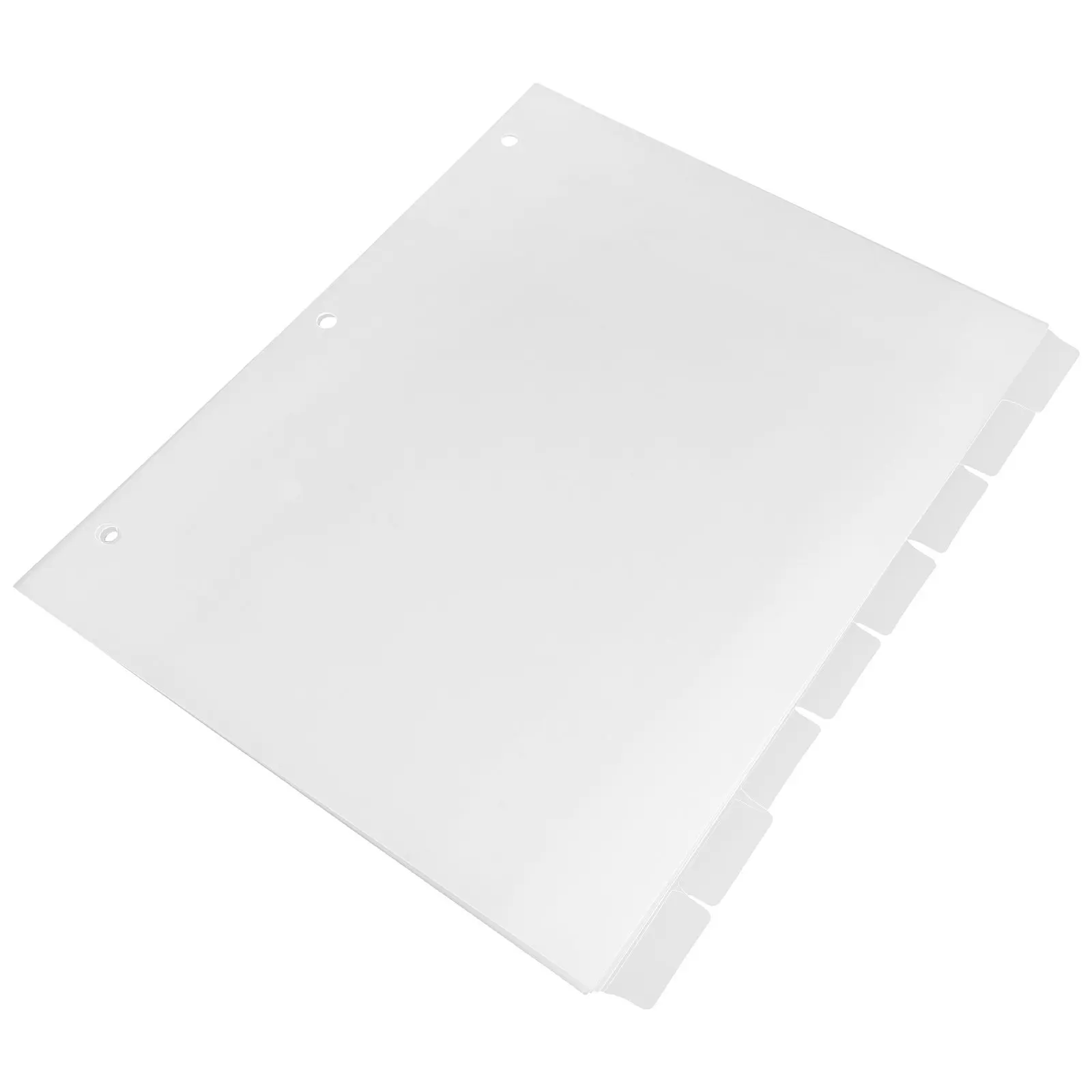 

8 Sheets A4 Plastic Divider Tabs Index Dividers for Binder Six Hole Design Tabbed Planner Dividers Aesthetic Binder Separators