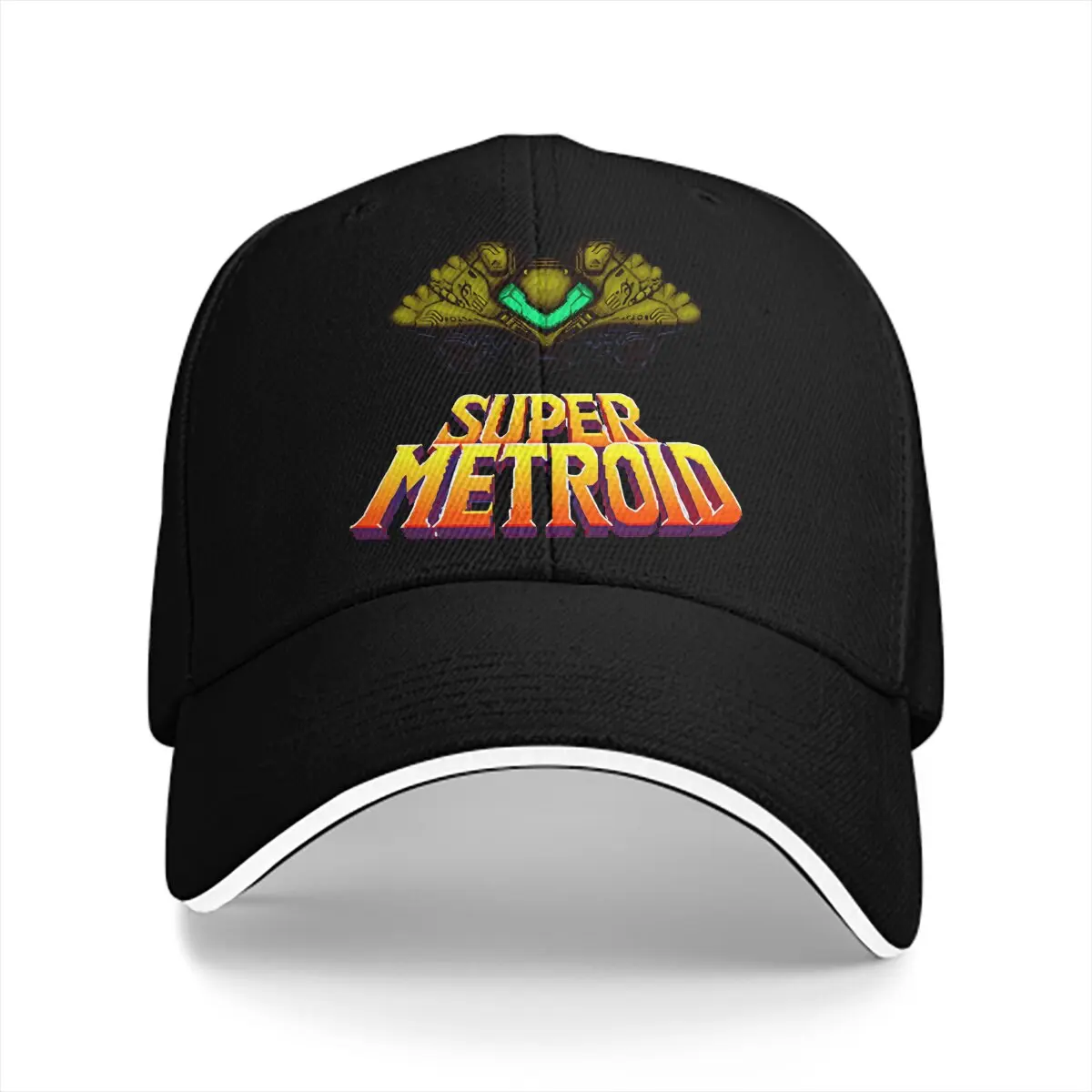 Pure Color Dad Hats Space Metroid Ship Title Screen Men's Hat Sun Visor Baseball Caps Super Metroid Game Peaked Cap