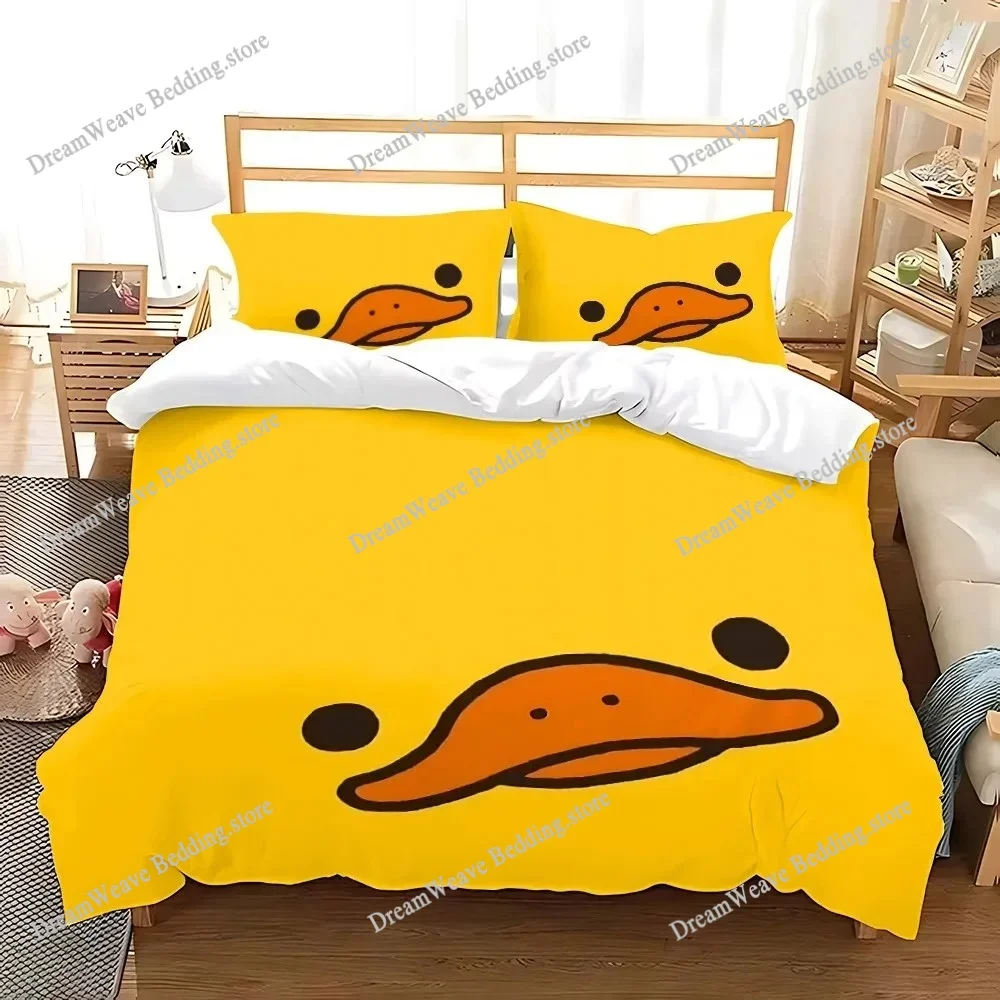 

Yellow Duck Bedding Set Single Twin Full Queen King Size Little Duck Bed Set Aldult Boys Bedroom Duvet Cover Sets 3D Print