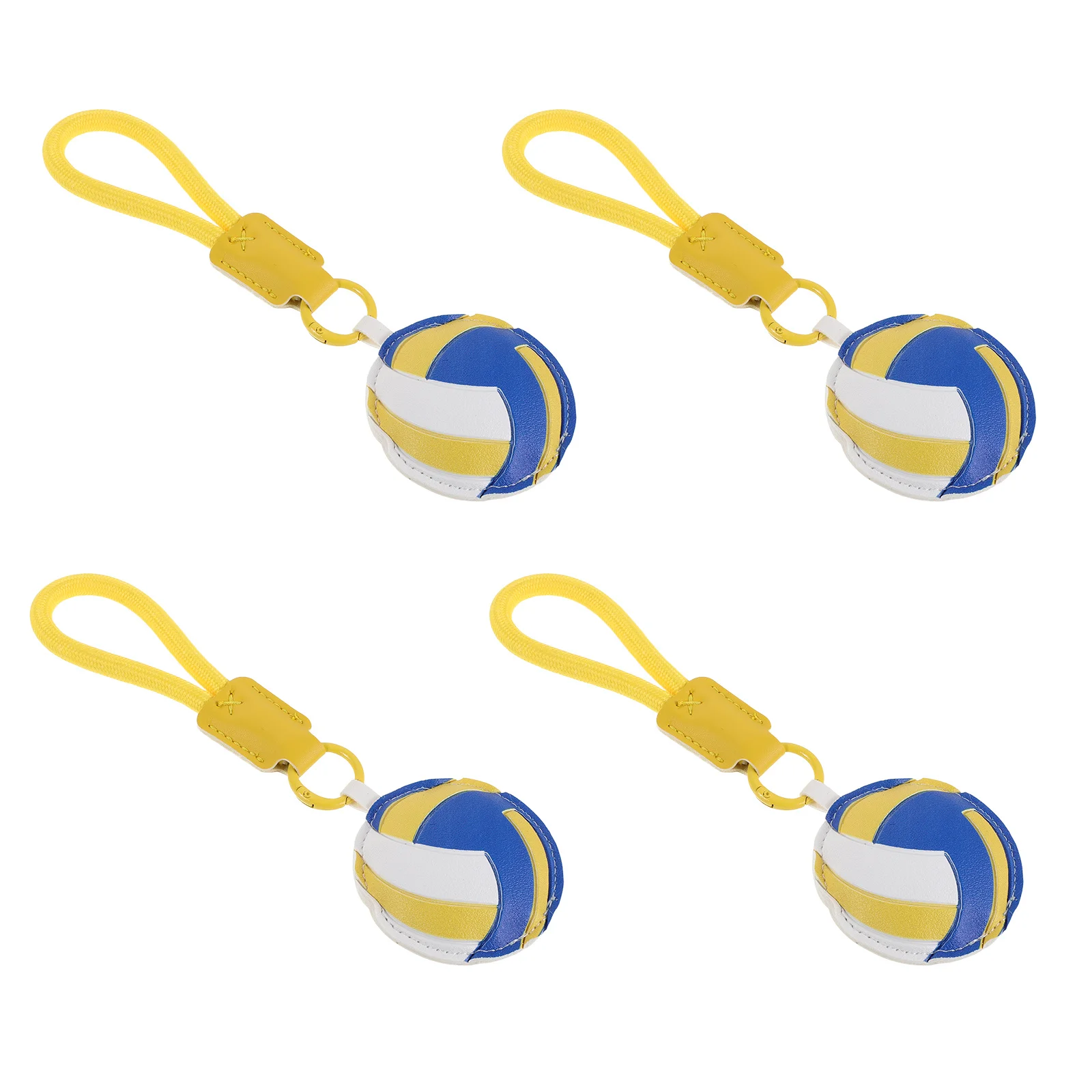 

4pcs Volleyball Pendant Keychain Mini Fake Sporty Bag Charm For Backpacks Purse Keys Teen Girls Gift Party Favors
