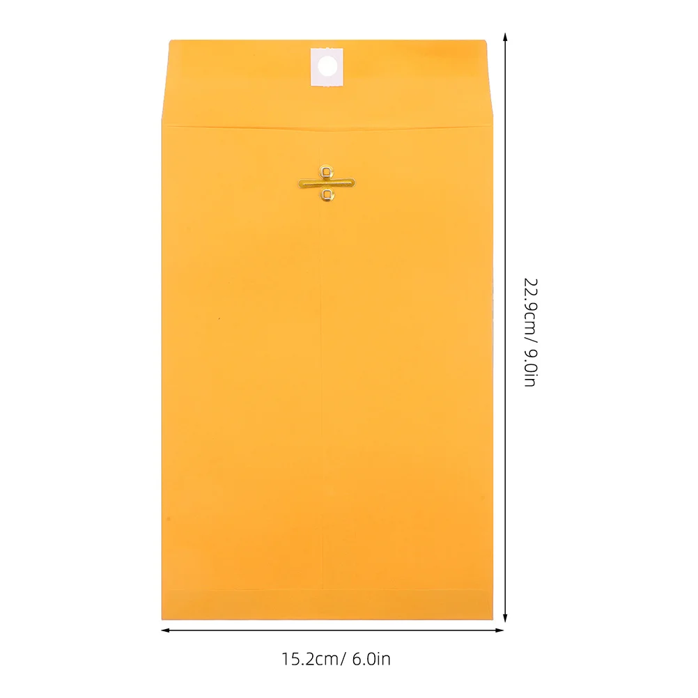 100Pcs Clasp Envelopes Kraft Paper Letter Size Document Storage Mailing Portable Design Easy to Use Kraft Envelope