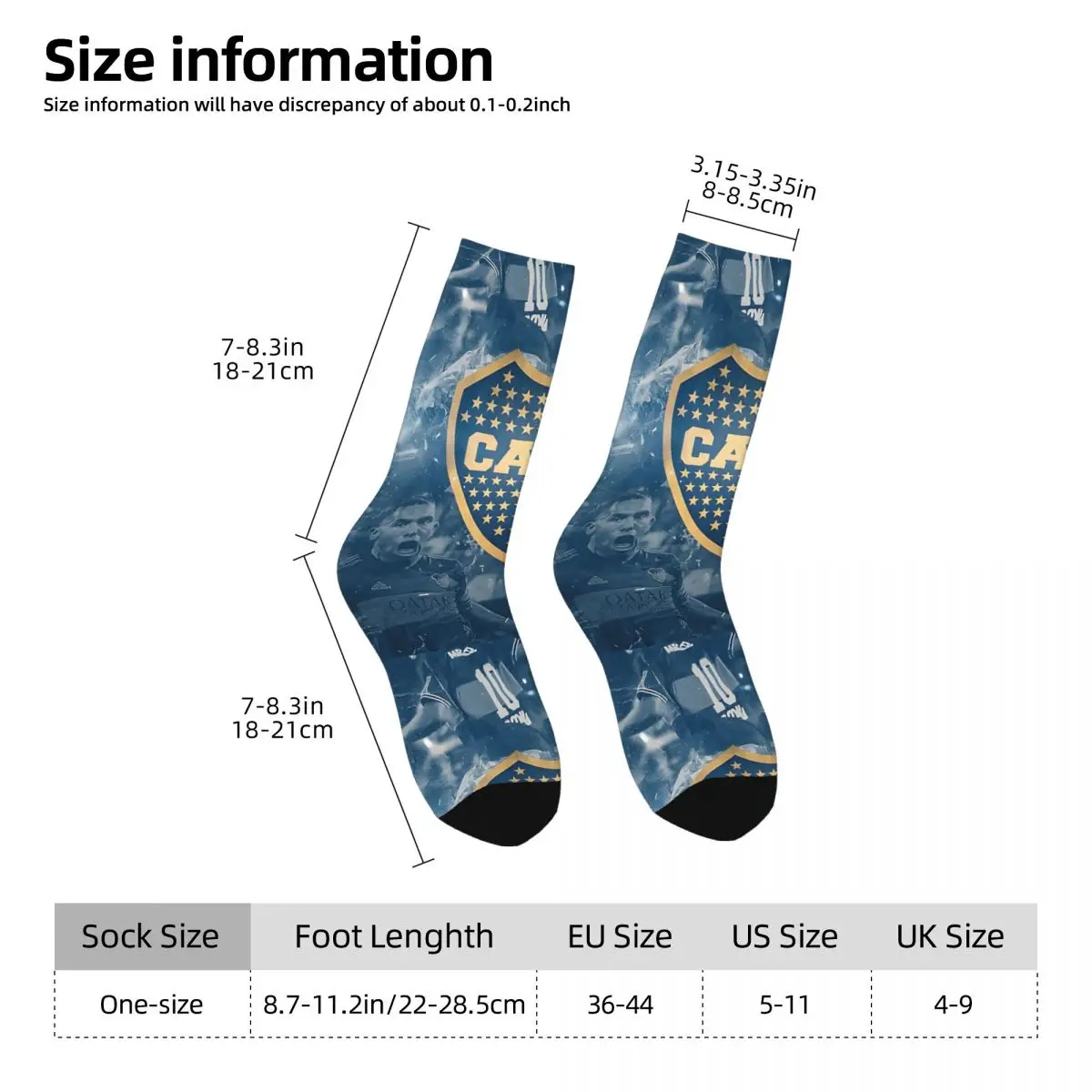 Boca Juniors calzini a compressione da uomo pazzi Unisex Maradona Harajuku senza cuciture stampato divertente novità Happy Crew Sock Boys Gift