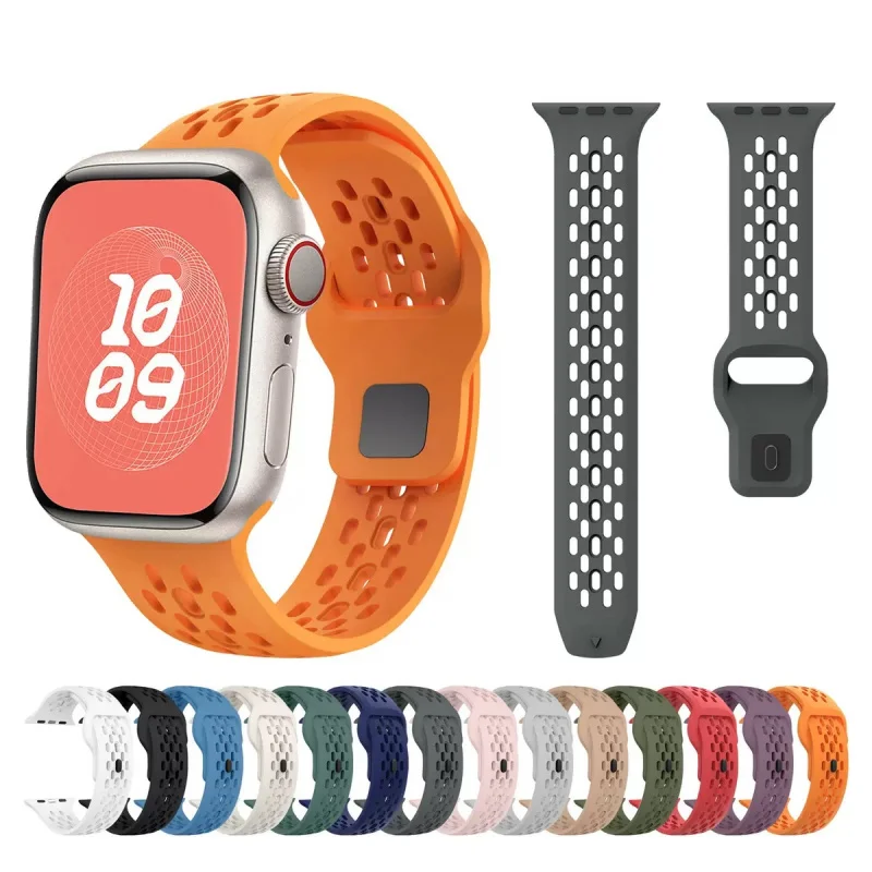 

Silicone band For Apple watch Strap 45mm 41mm 44mm 49mm 40mm 38 42mm 46mm bracelet correa iwatch Series 10 9 8 7 6 5 3 SE Ultra