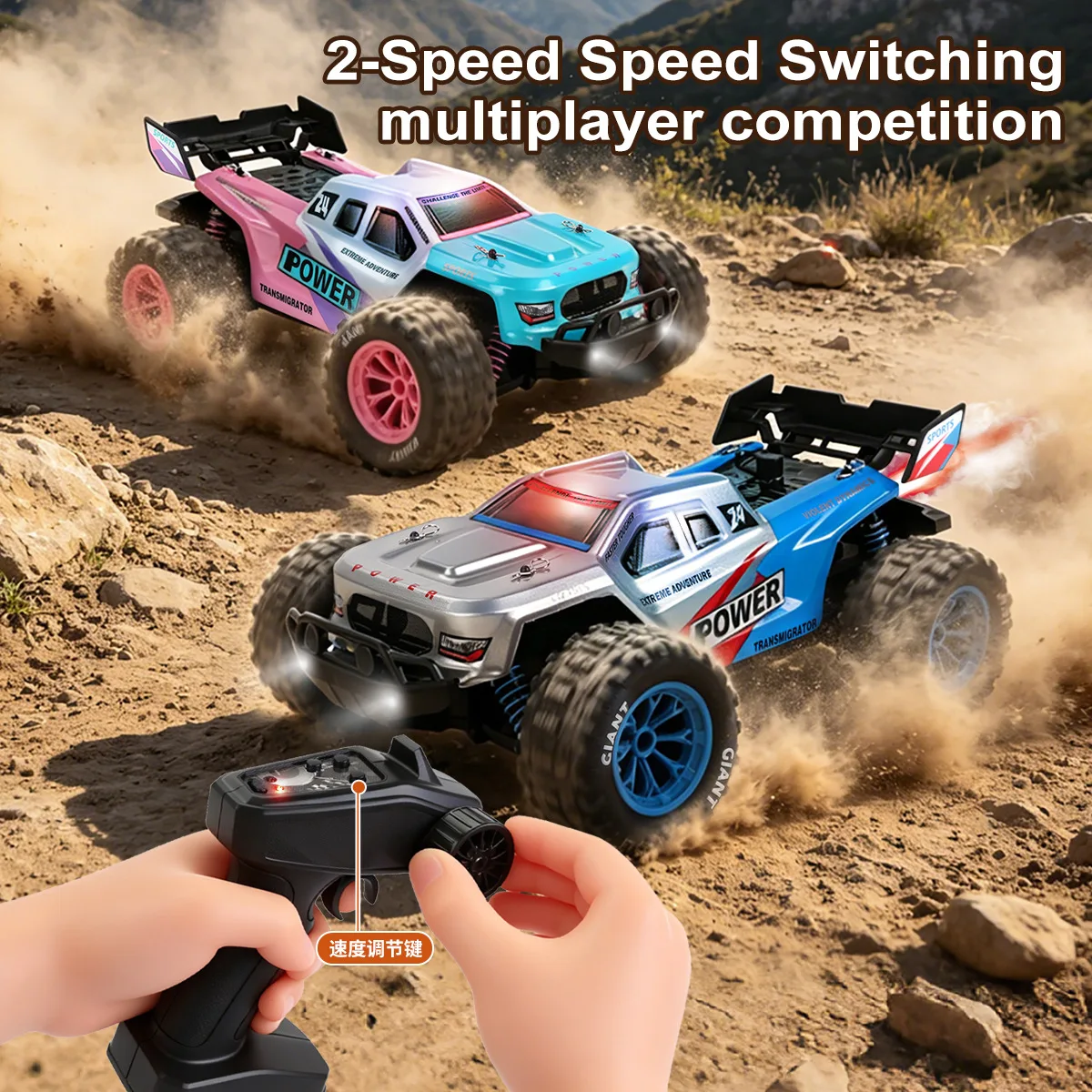 75KM 4WD /H RC Car Super Brushle High Speed Buggy 4x4 Off Road Remote Control High Speed Drift Racing Truck Drift Racing Toy Gif view 6