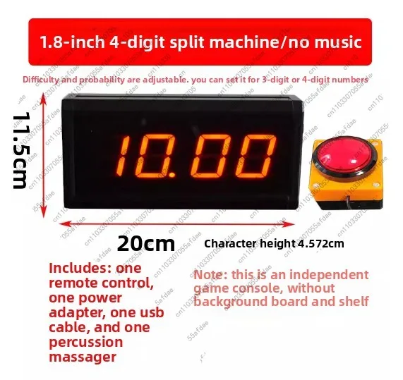 1pc 10-second challenge timer - free one-handed timer with 1.8-inch 4-digit/6-digit display - accessories included
