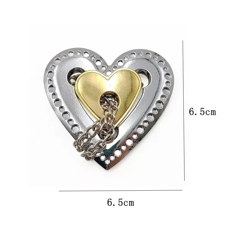 لغز قفل سلسلة على شكل قلب مزدوج للبالغين والأطفال ، ألعاب فتح ، معدن العقل ، ألعاب الذكاء ثلاثية الأبعاد ، دعابة الدماغ