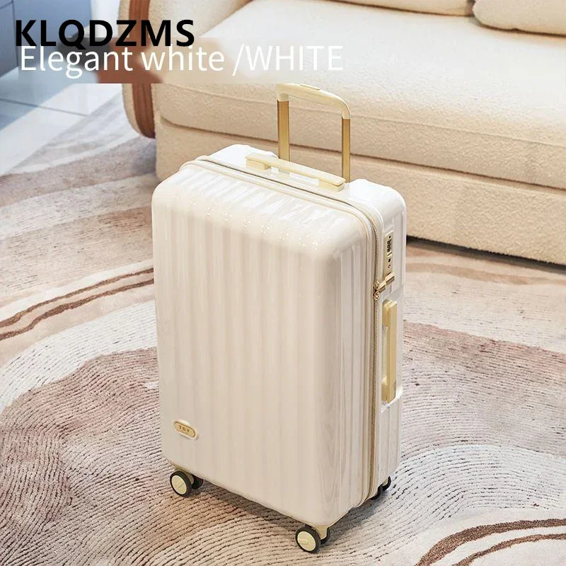 Imagem -04 - Klqdzms-mala de Bagagem com Rodas Trolley Case Caixa de Embarque Ultra Leve 30 Polegadas Grande Capacidade Abs e pc 22 24 26 28