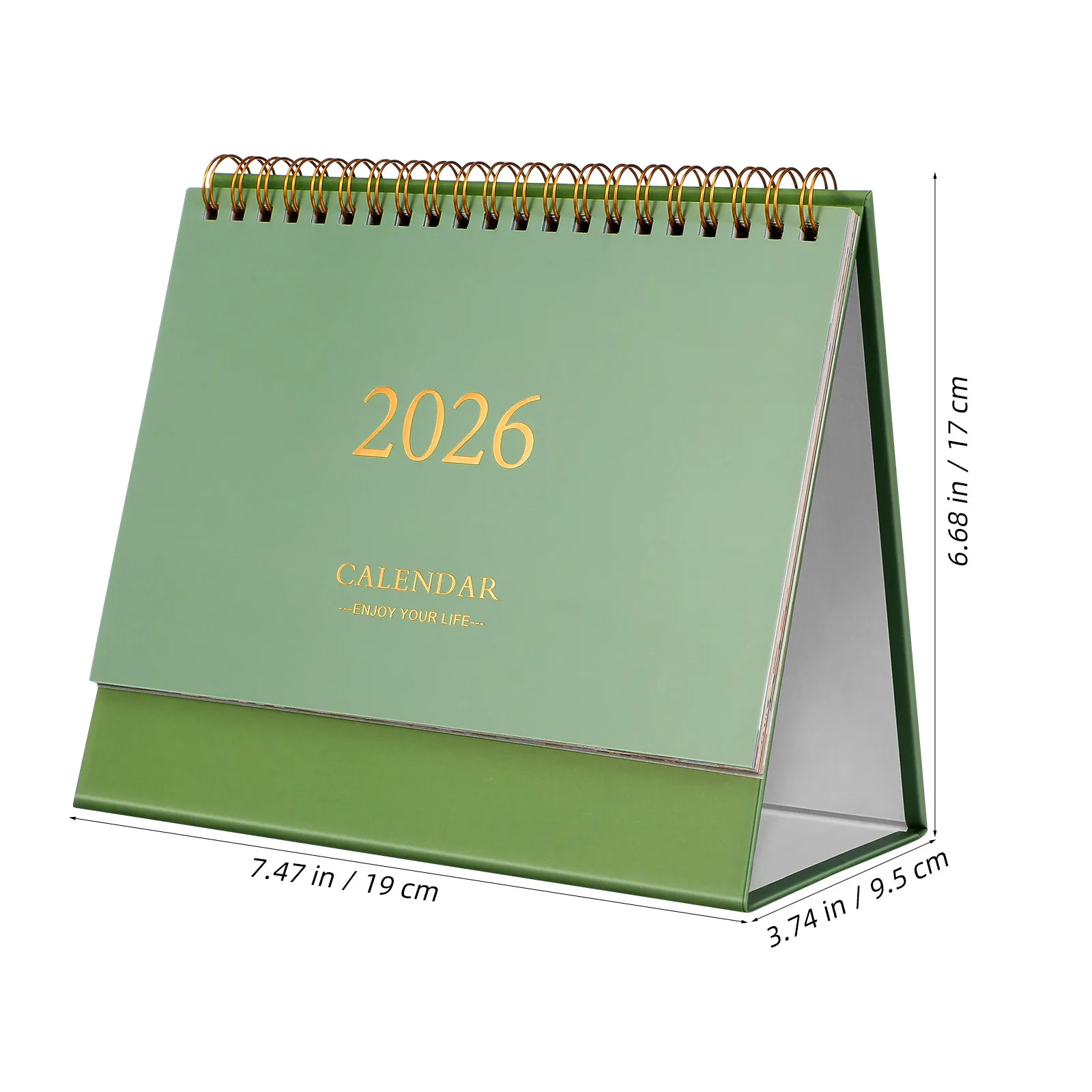 2026 Small Monthly Desk Calendar Mini Standing Flip Calendar Premium Paper Smooth Page Turn Compact Elegant Desktop Decor Daily