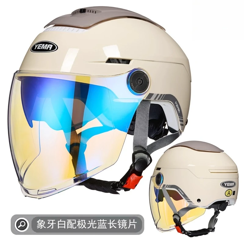 YEMA  Electric Vehicle Helmet Men's and Women's Summer Half Helmet Four Seasons Motorcycle Helmet casco moto cascos para moto