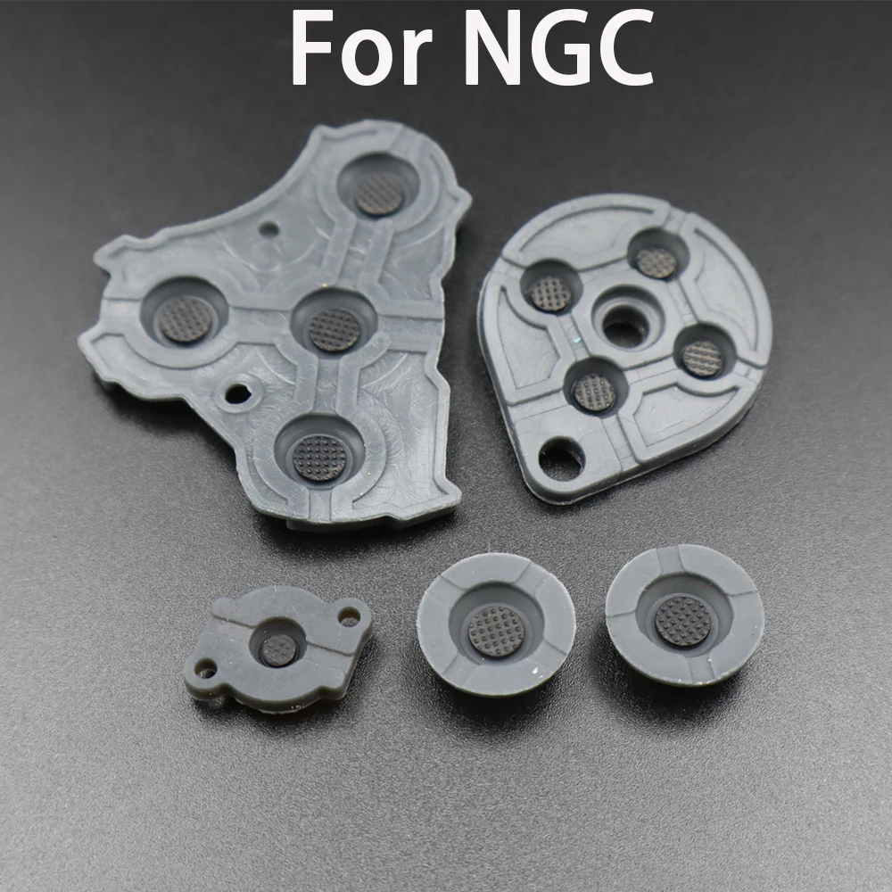 1 ชุดยางซิลิโคนปุ่มกาวนําไฟฟ้าปุ่ม Pad ปุ่ม D-Pad สําหรับ NGC เกม gamepad controller