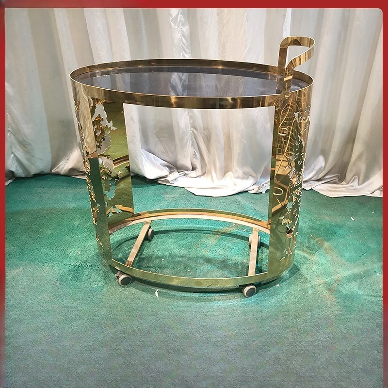 

Golden Stainless Steel Dessert Table Wedding Welcome Area Shelf Wedding Decoration Props Flower Ornament