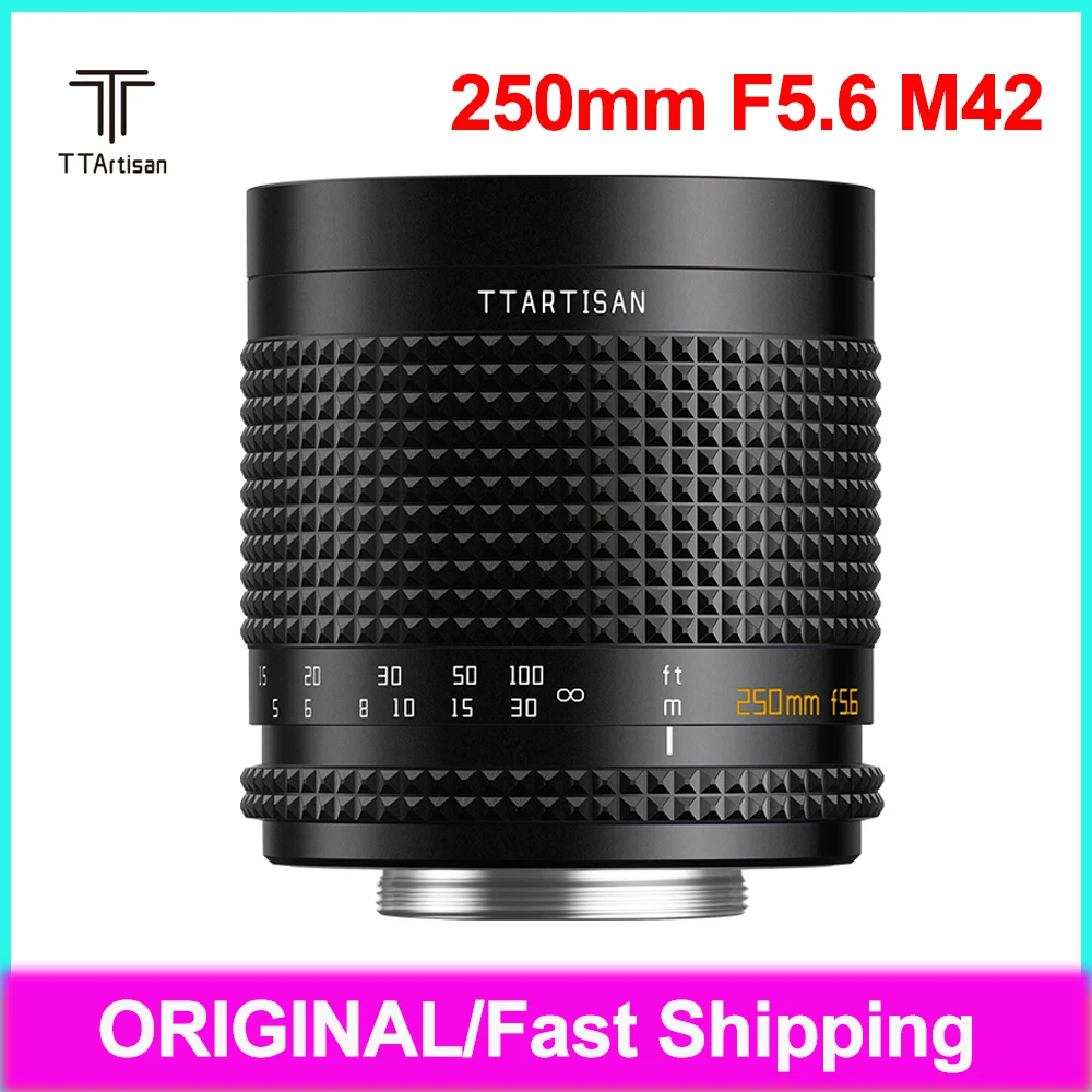 TTArtisan 250mm F5.6 M42 Mount Full Frame Camera Lens Manual Focus Reflex Lens For Portraits Flowers For Medium Format Cameras