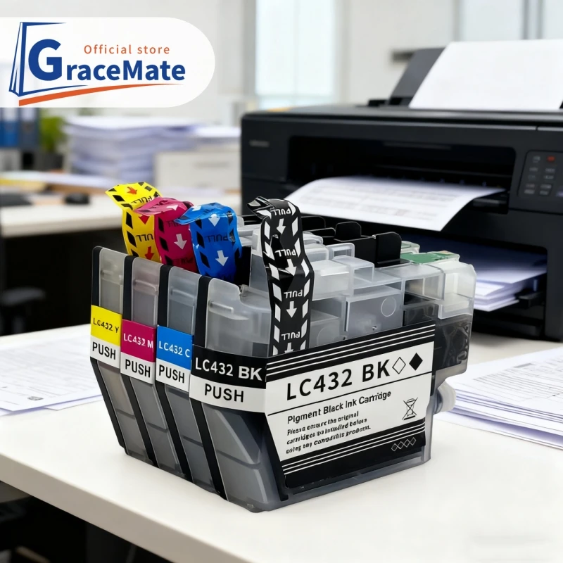 

4pcs LC432XL 432XL LC432 Ink Cartridge Compatible For Brother MFC-J5340DW MFC-J5740DW J6740DW J6940DW J6540DW Printer Ink