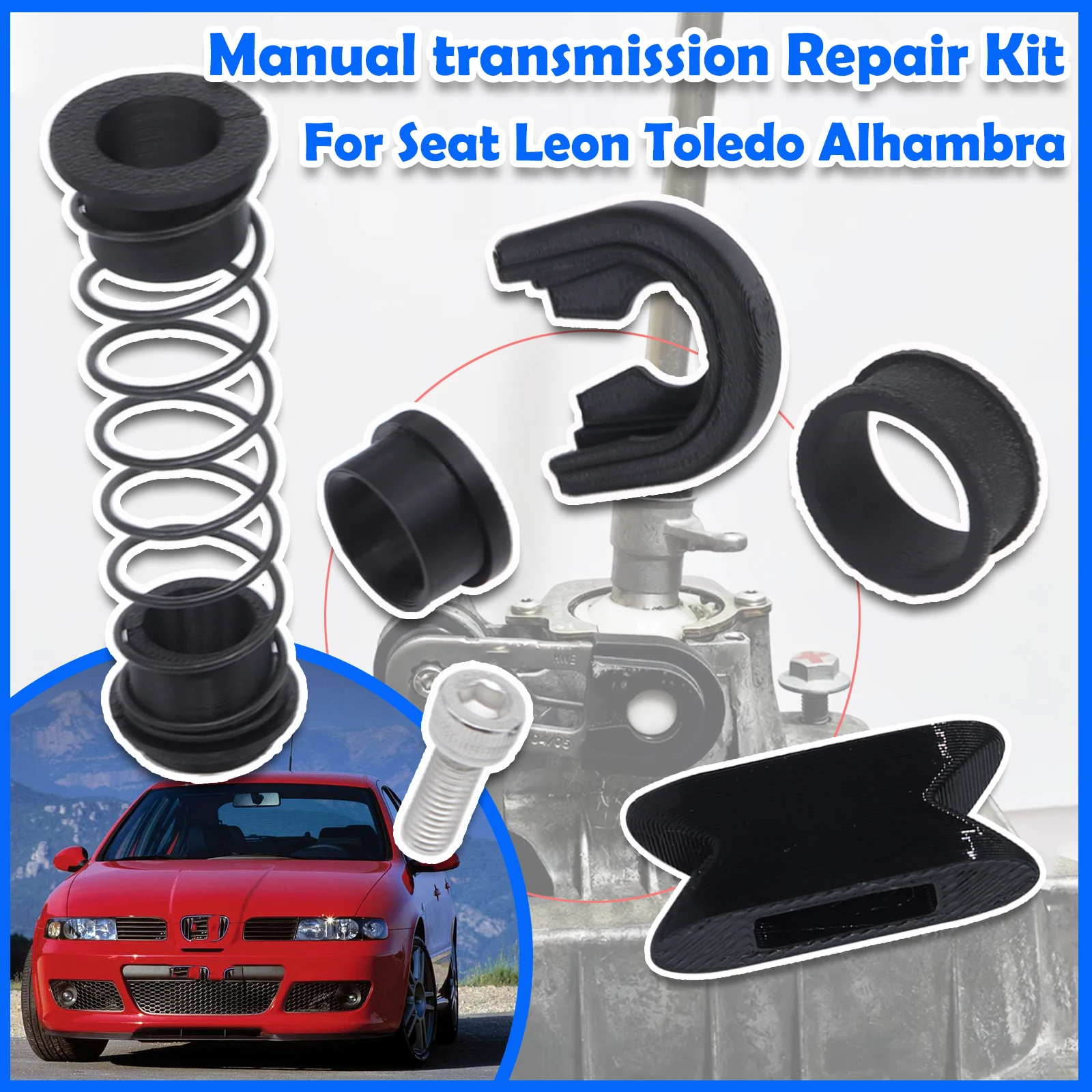 

8pcs Upgrade Gear Lever Spring Bearing Bushing For Seat Leon Toledo Alhambra Gearbox Shaft Bearing Linkage Repair Selector Kit