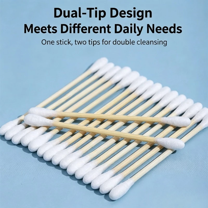 Double Headed Disposable Cotton Swab for Ear Cleaning Cotton Swab Stick for Makeup Removal Makeup and Hygiene