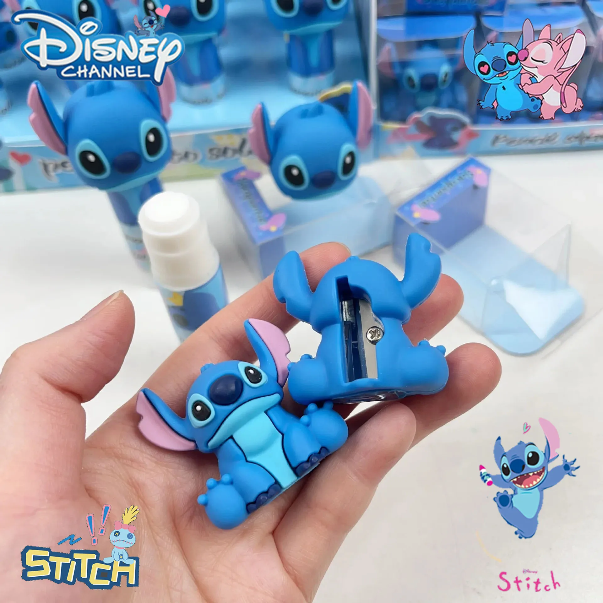 

Disney Cartoon Stitch Pencil Sharpeners Silicone Students Cute Pencil-Sharpener Pencils Sharpener School Supplies Stationery