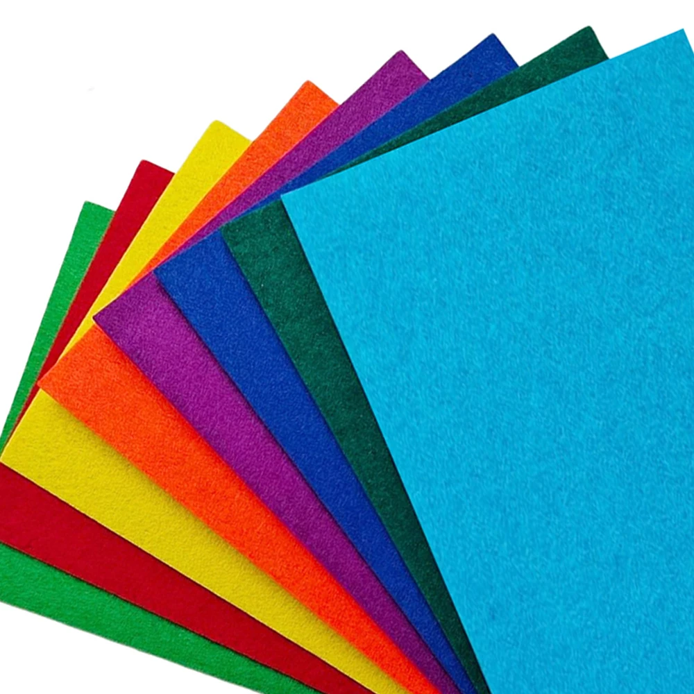 Stiff Craft Felt Polyester Color Felt Sheets 2MM Thick With 20 Colors For Choice 20*30CM For Home Decoration Mats Toy Supplies