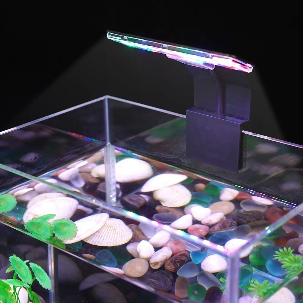 

Waterproof Fish Tank Light High Brightness Super Slim Aquatic Plant Light Adjustable Plastic Clamp Light Freshwater Aquarium