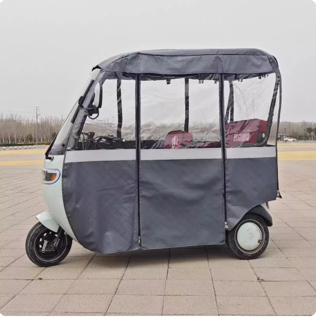 Electric tricycle rain curtain shed, windproof thickened one-piece shed car curtain shed canopy coat