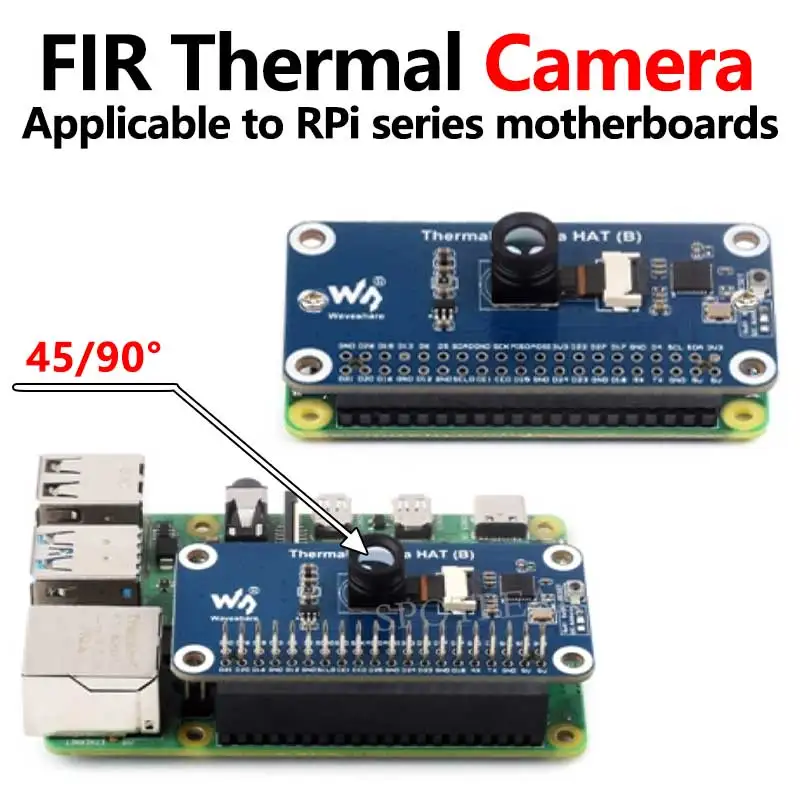 Raspberry Pi Far infrarare IR Array termocamera 80x62 pixel 45/90 gradi FOV