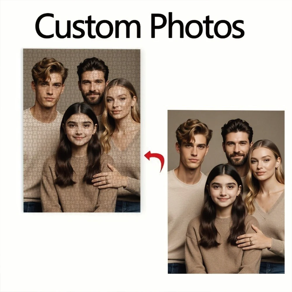 35/300/500/1016pcs Personalized Custom Photo Puzzle Family Photo DIY toys for Adults Decoration Collectiable