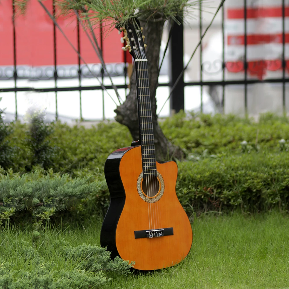 39 Inch Classical Guitar 6 Strings Basswood Neck Body Classic Guitar Guitarra With Guitar Bag Capo Strap Parts & Accessories