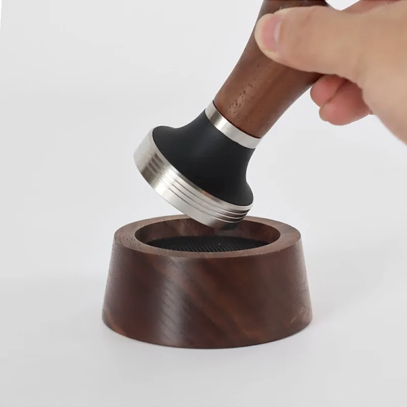 

Suitable for Powder Press Base, Hammer, Circular Retro Solid Wood Storage Pad, 58mm Walnut Bracket, 51mm