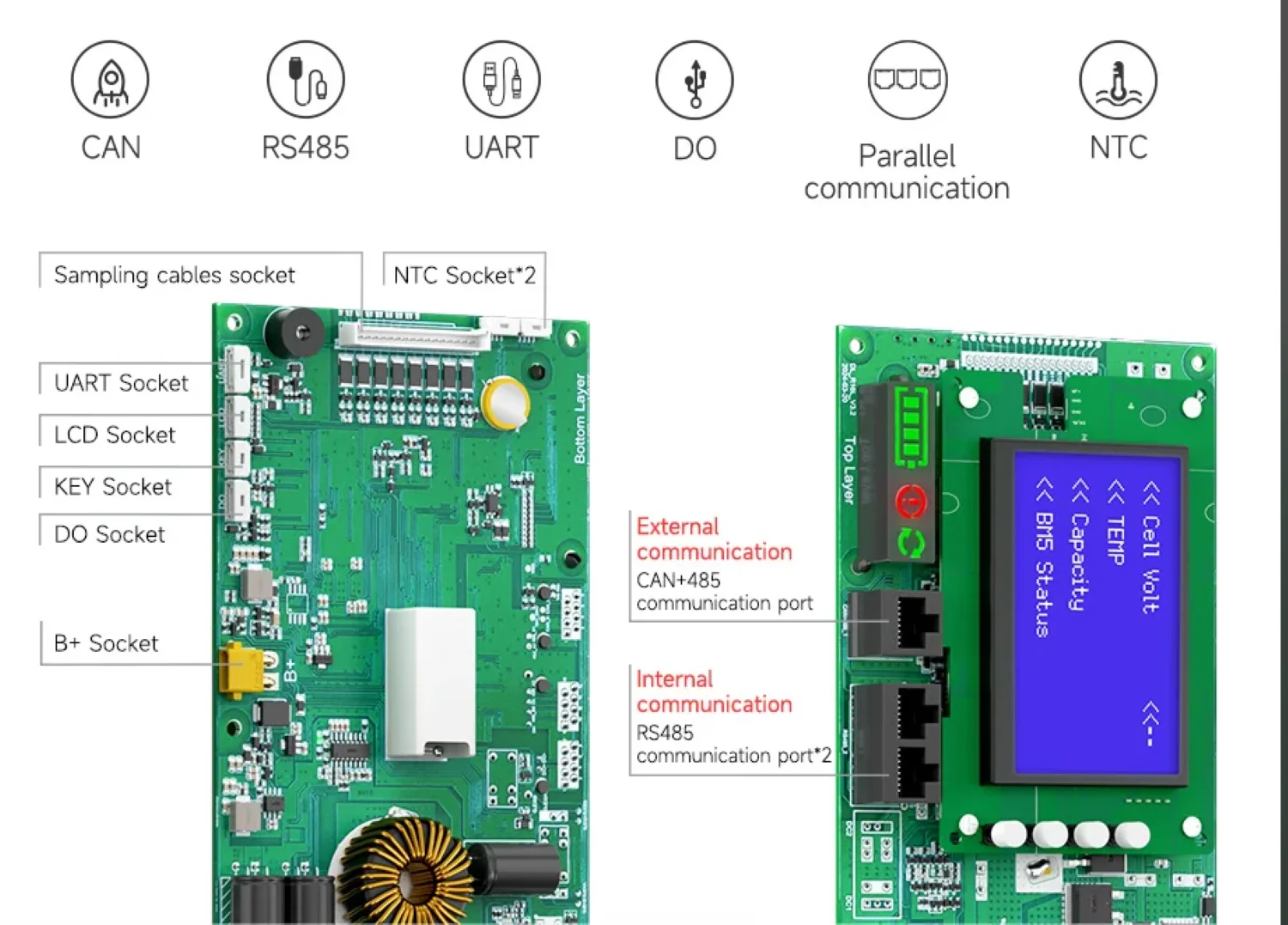 Ztekbri-スマートBMSバッテリー,16s,100a,150a,200a,LCDディスプレイ,エネルギー,家庭用ストレージ,LiFePo4,wi-fi,EU在庫