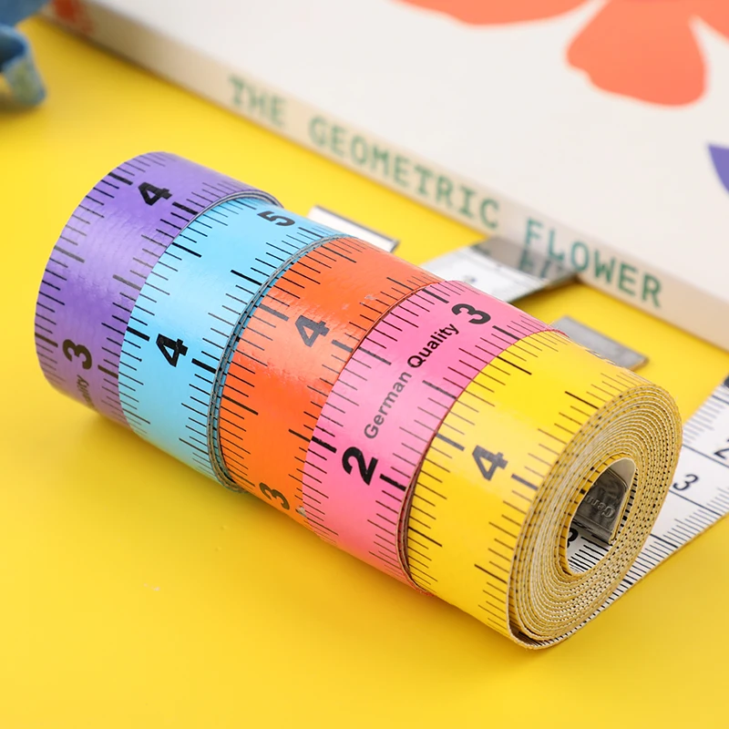 Fniiva 3pcs 1.5M colorful ruler Body Measuring Tape Ruler Sewing Tailor Tape Mini Seamstress Measure Soft Flat Centimeter