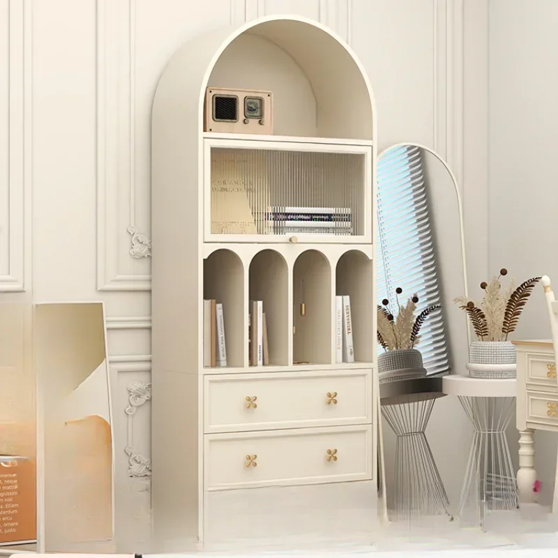 

Furniture Storage Bookcase Bedroom Study Floor-to-ceiling Bookshelf Upturn Door Finished Bookcase