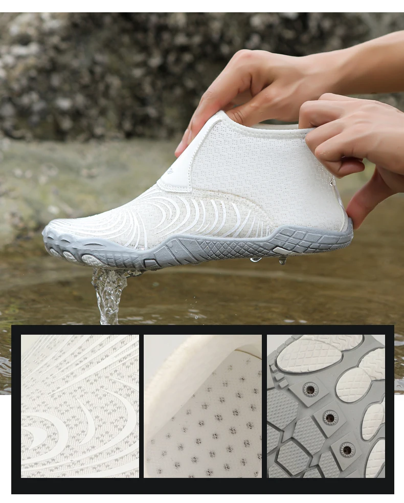 EOCENE High-Top Wasserschuhe für Tauchen, Indoor-Springseiltraining, Yoga, Barfuß-Schwimmen, Strand, Schnorcheln, Surfen, Fitness, Schnittschutz – Detail 8