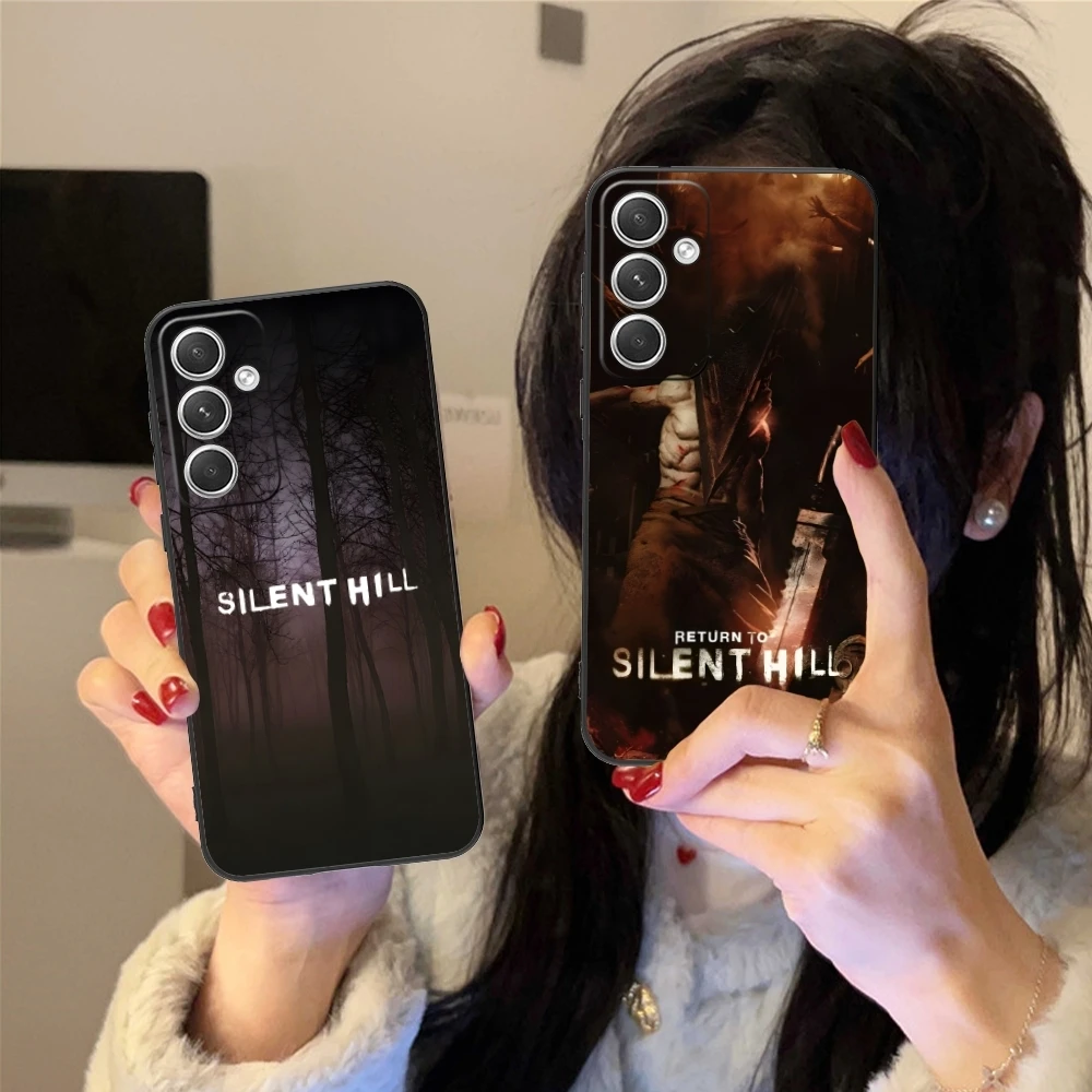 Silent Hill Painting Mobile Cell Phone Case for Samsung Galaxy S24 S23 S22 S21 S20 S10 S9 Plus FE Ultra Lite Black Cover Shell