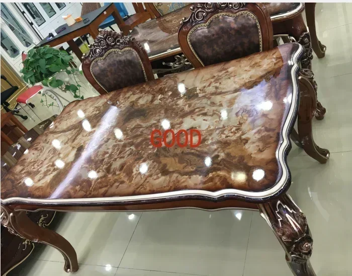 

wholesale Cheap price 6 Seater wood Top Dining Table Set/Dining Table and Chair