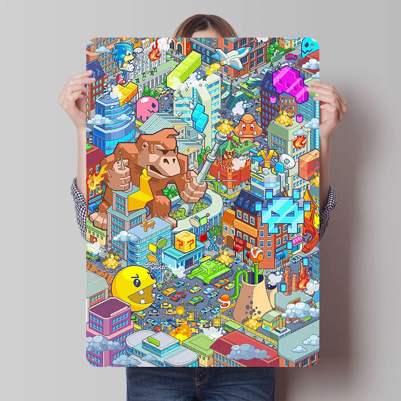 Over Endgegner Poster Gaming Vintage Wall Art Metal Sign Customized Tin Plaque for Man Cave Decor Room Ornaments Bar Accessories