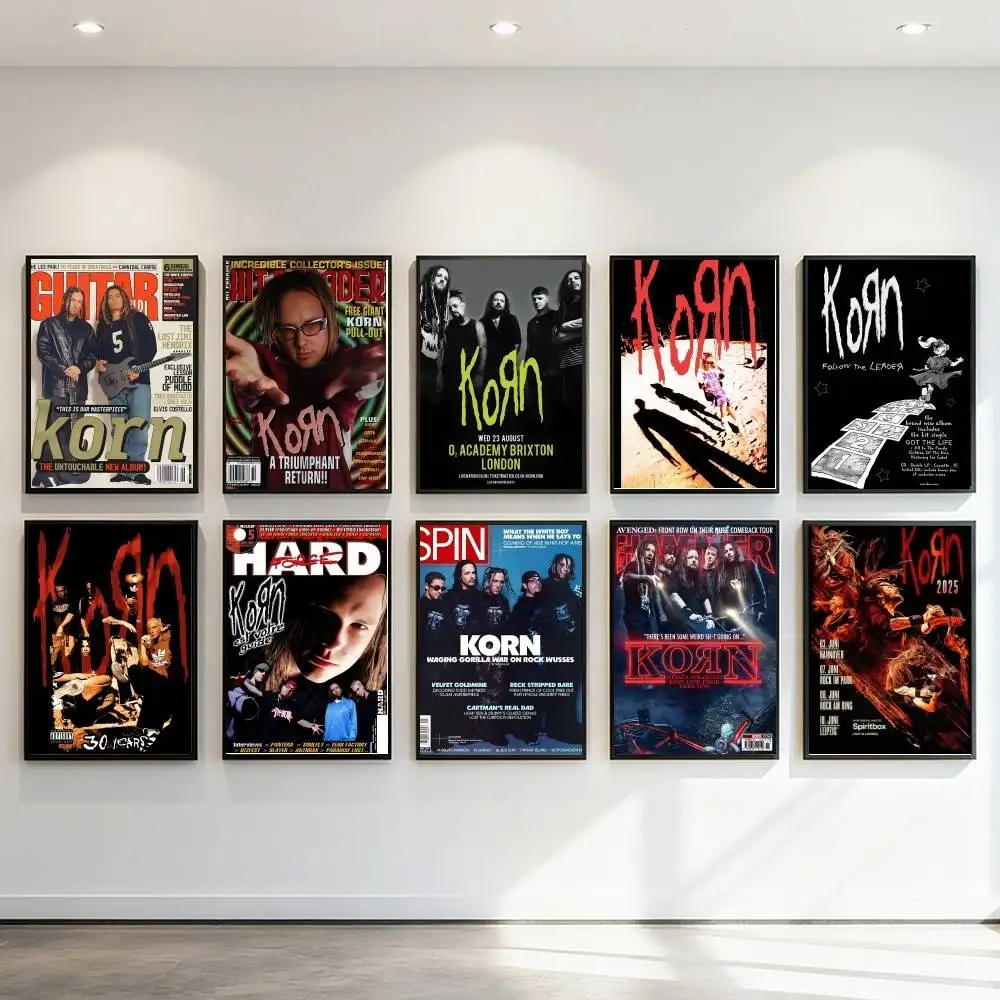 Korn Rock Band Music Poster Art Print Anime Style Home Decor Ideal Gift Perfect Room Decor