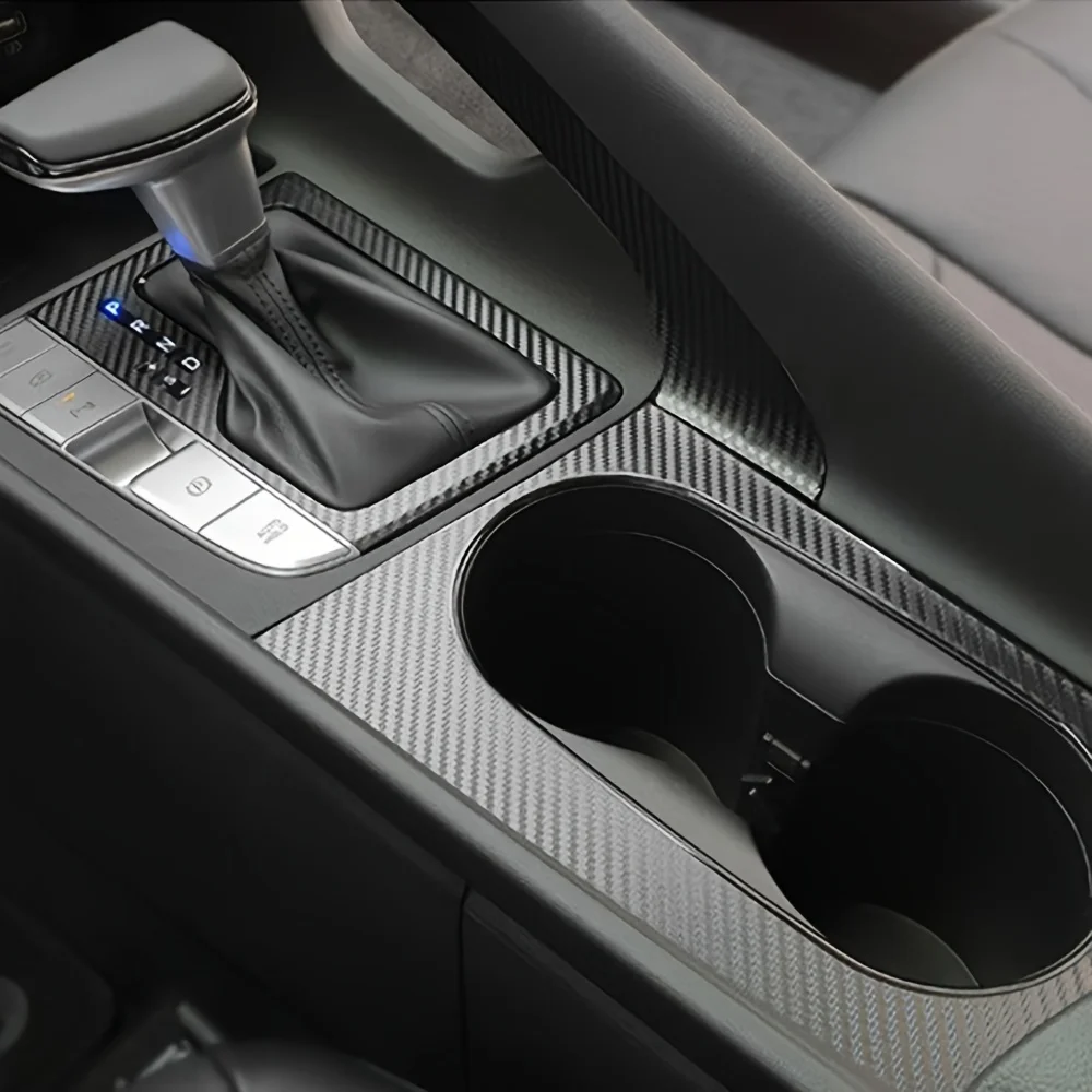 For HYUNDAI Elantra 2021-2024 Carbon Fiber Protector Film For Center Console Gear Shift Panel Auto Interior Accessories