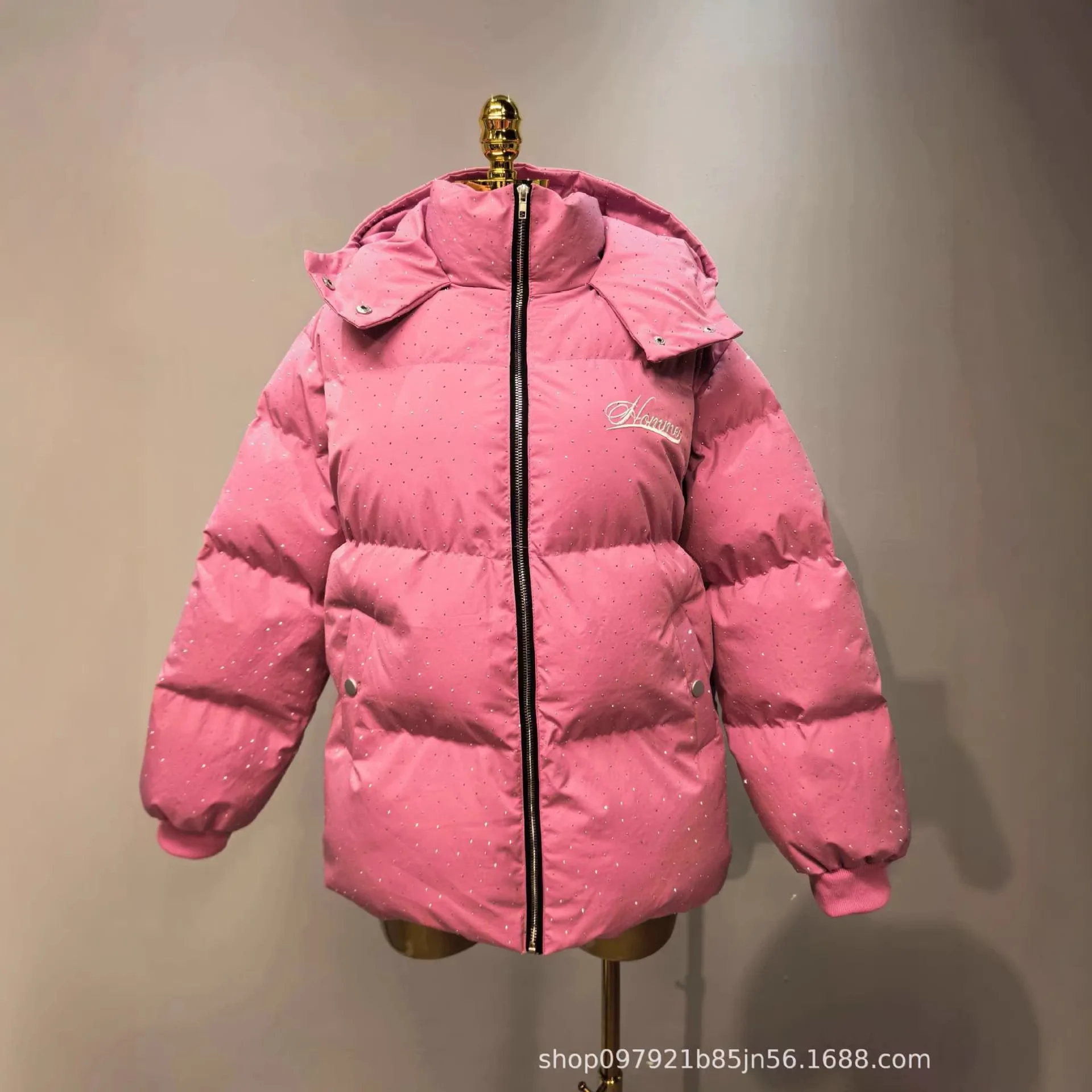 Women's American Retro Zip Up Outerwear Casual Streetwear Fashion Parkas Unisex's Harajuku Winter Padded Jacket Thick Warm Coat