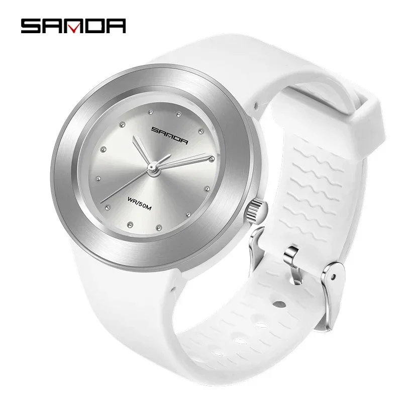 SANDA Top Brand Luxury Fashion Watch Women Simple Multifunction Waterproof Geneva Quartz Watch Outdoor Sports Women's Watch