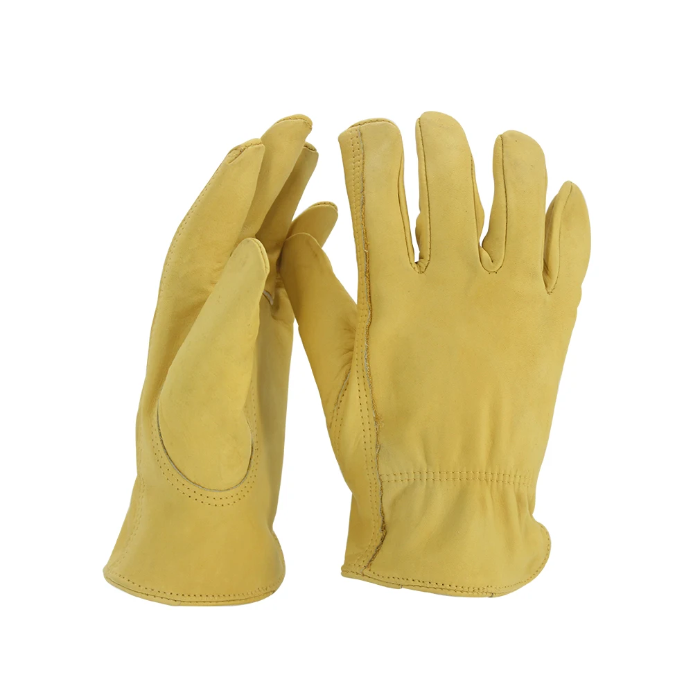 Durable Cowhide Work Gloves  Leather For Construction, Gardening,Motorcycle,Metal Work,Heavy Duty,General Work