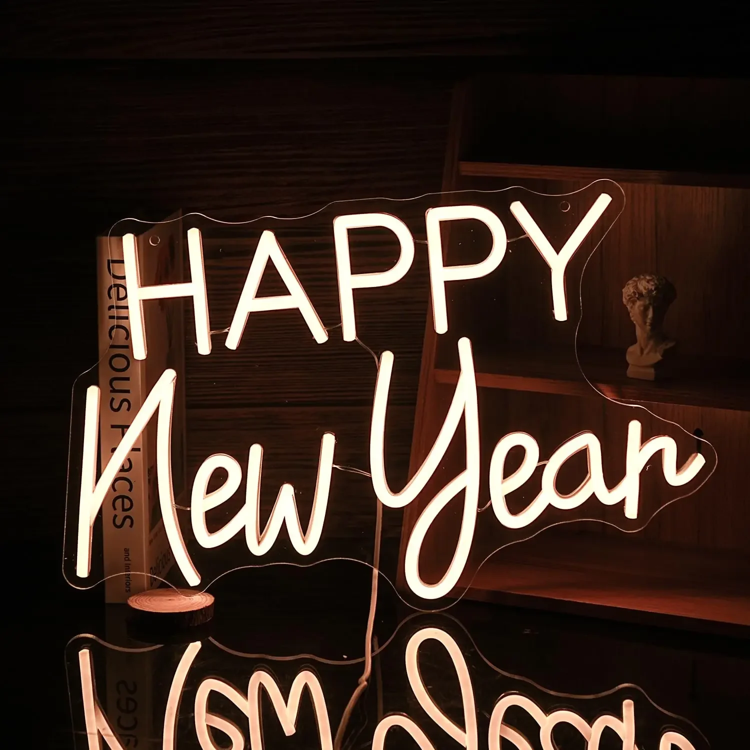

Happy New Year Neon Sign for Wall Decor LED New Year Neon Light Sign for Living Room New Year Christmas Party Business Decor