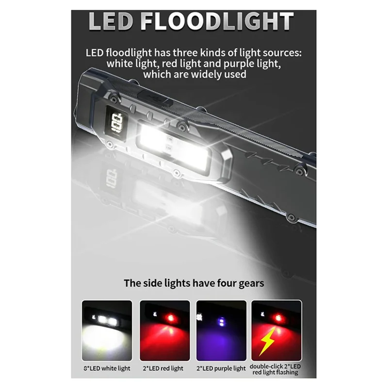 

LLCS-Compact Flashlight Work Light Torch, Rechargeable & Portable For Outdoor Camping